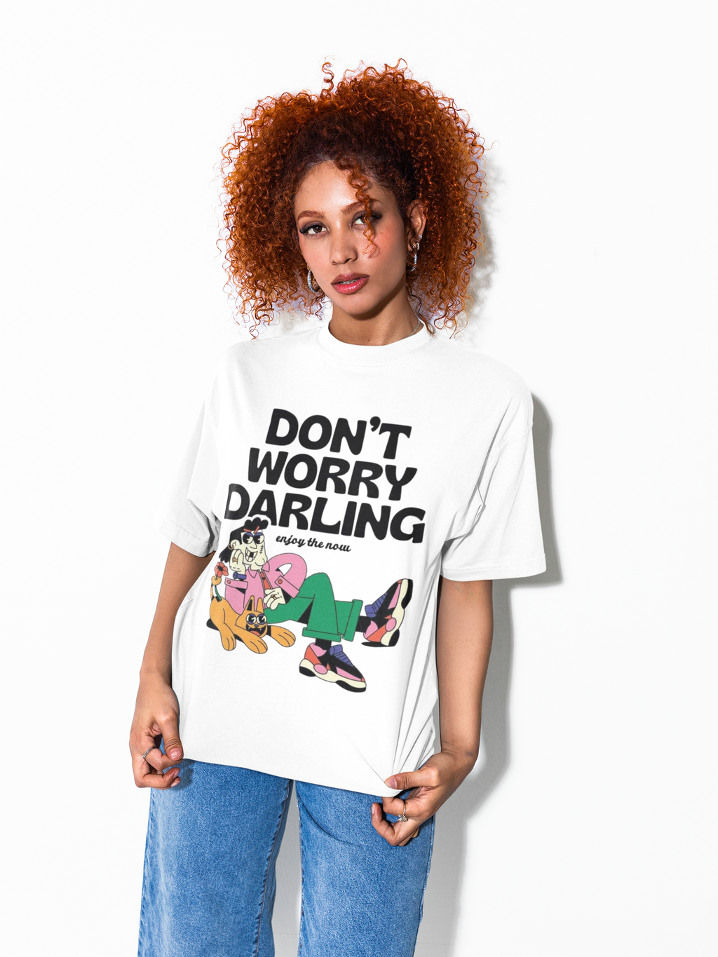 Don’t Worry Darling Oversized T-Shirt for Women