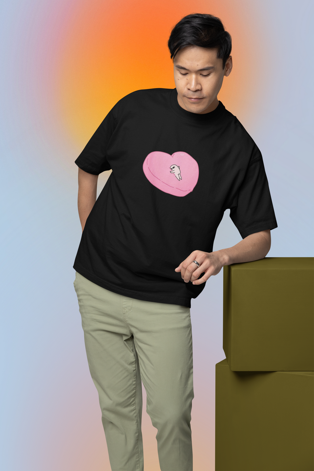 Hey You Don’t Give Up Oversized T-Shirt for Men