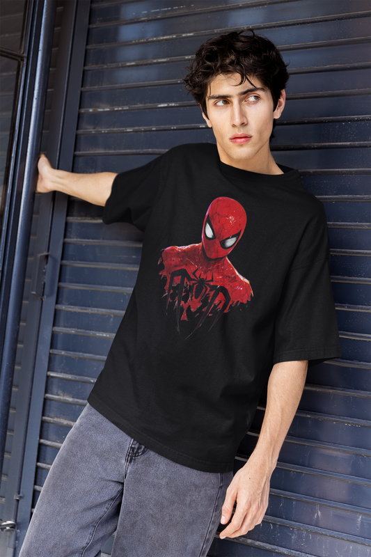 Spiderman Graphic Oversized T-Shirt for Men
