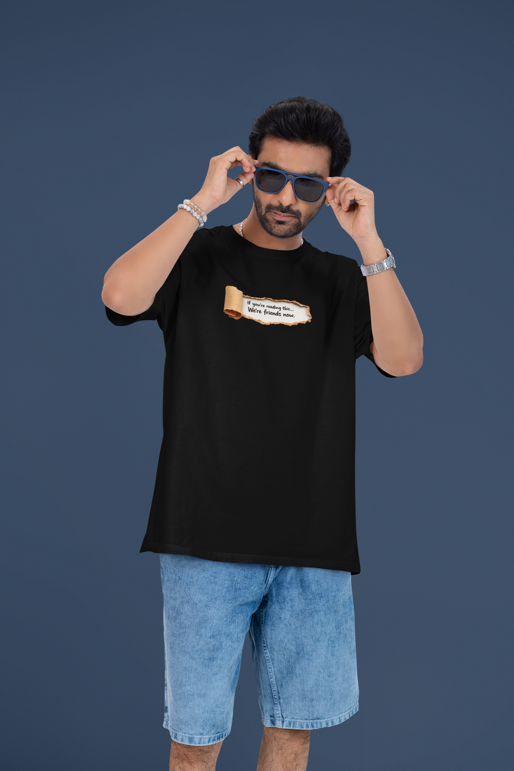 If You're Reading This... We're Friends Now Oversized T-Shirt for Men