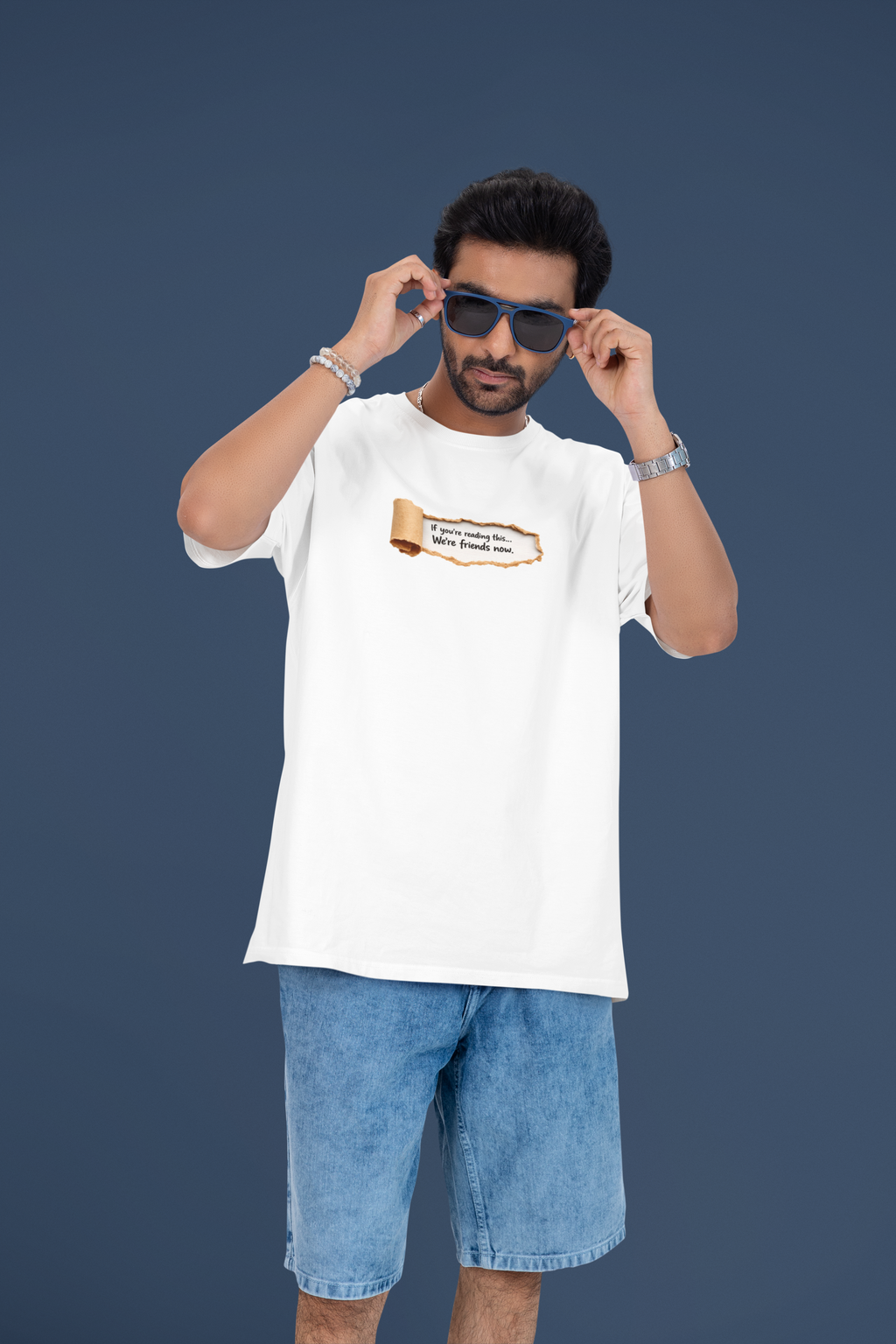 If You're Reading This... We're Friends Now Oversized T-Shirt for Men