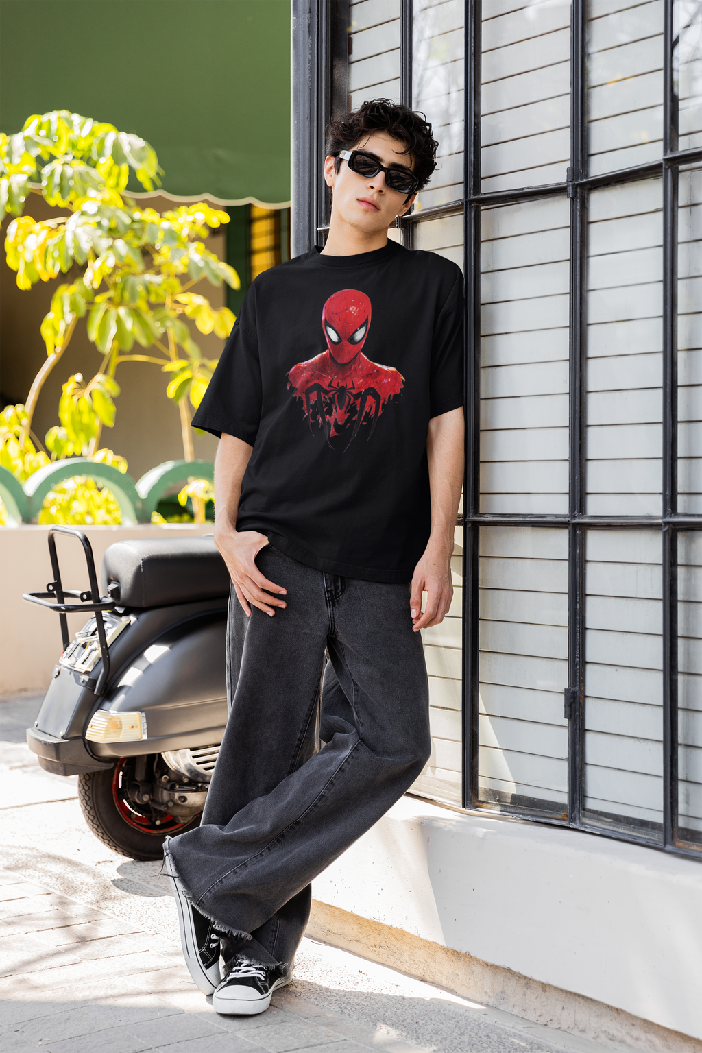 Spiderman Graphic Oversized T-Shirt for Men