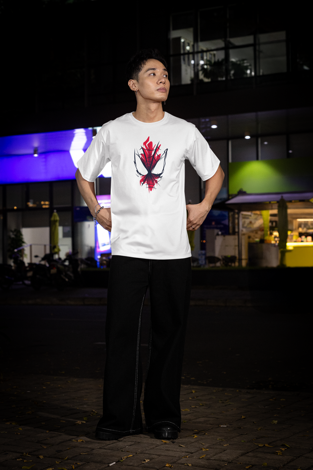 Spiderman Graphic Oversized T-Shirt for Men