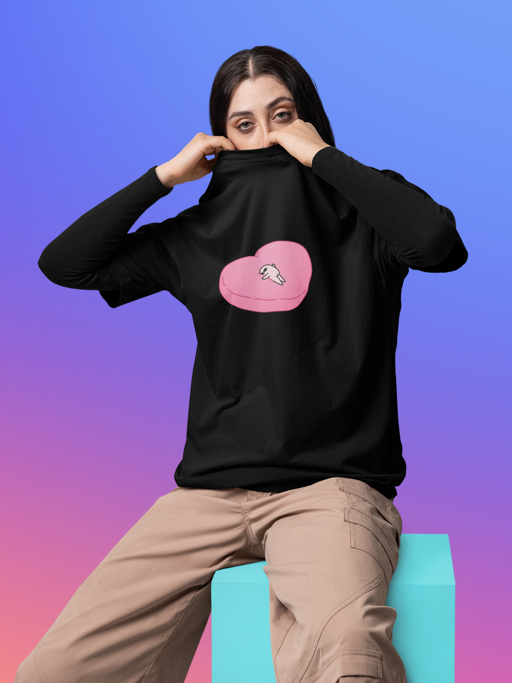 Hey You Don’t Give Up Oversized T-Shirt for Women