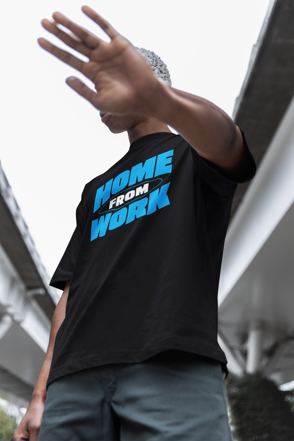 HOME FROM WORK Oversized T-Shirt | Pixalflux