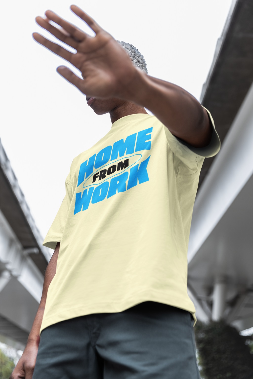 HOME FROM WORK Oversized T-Shirt | Pixalflux