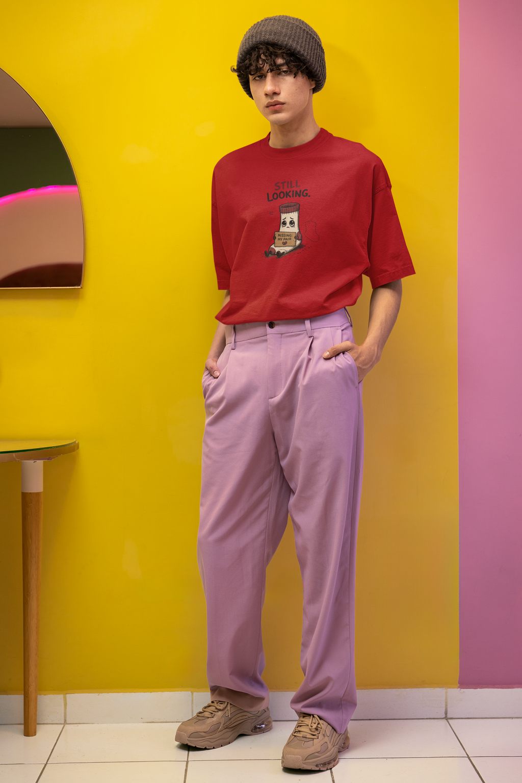 Still Looking – Missing My Pair Oversized Graphic T-Shirt for Men