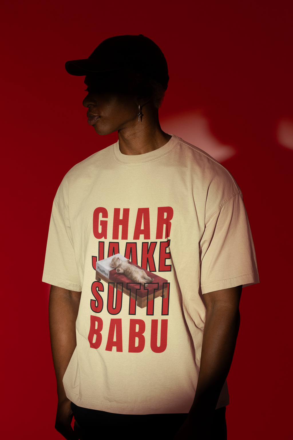 Ghar Jaake Sutti Babu Oversized T-Shirt for Men