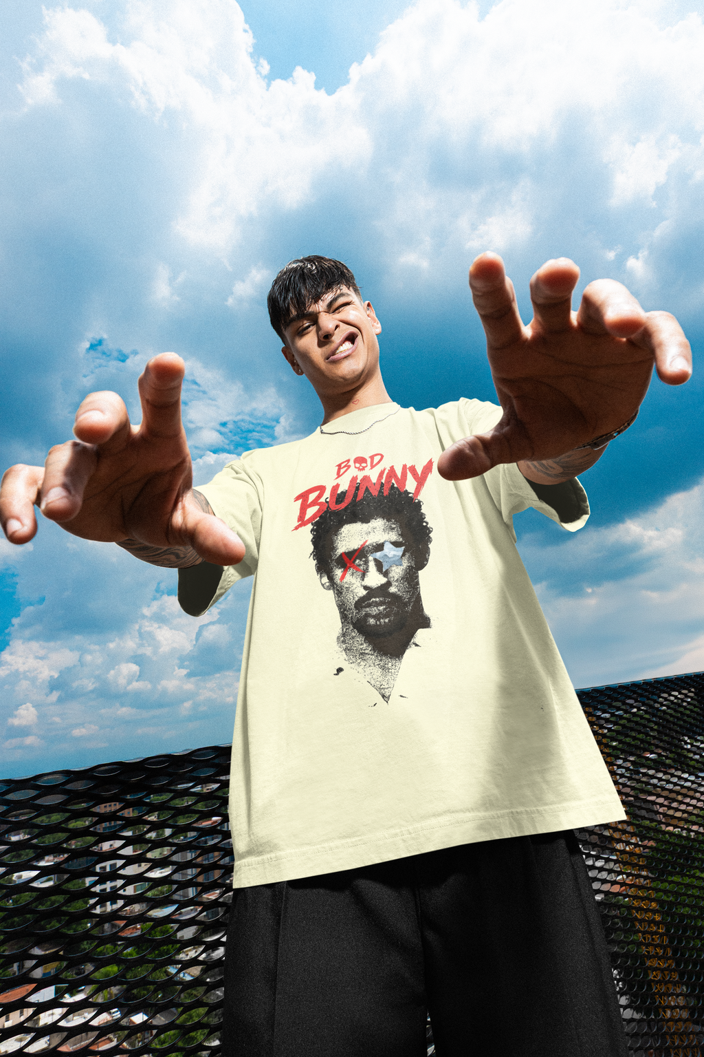 Bad Bunny Oversized T-Shirt for Men | Pixalflux