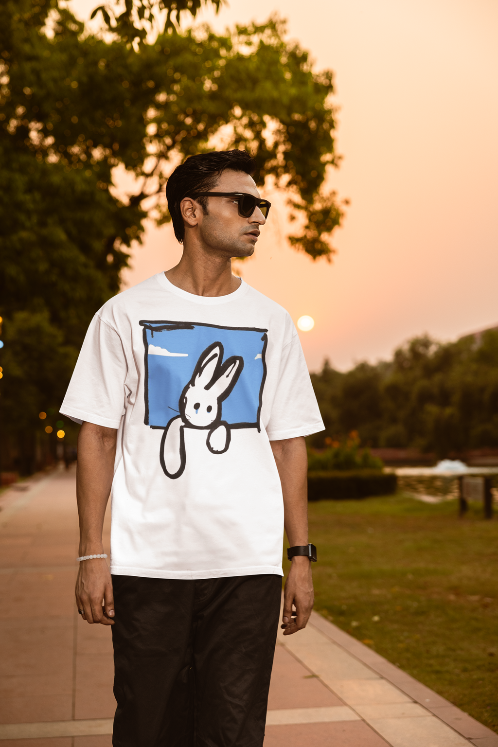 Rabbit Oversized T-Shirt for Men