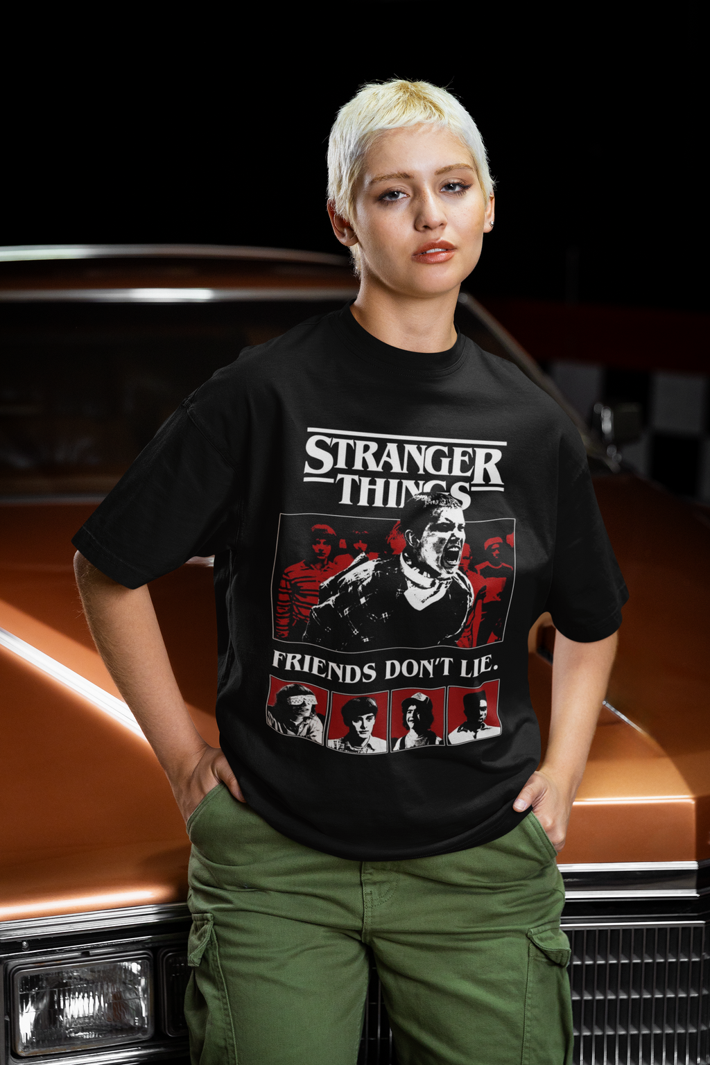 Stranger Things Oversized T-Shirt for Women
