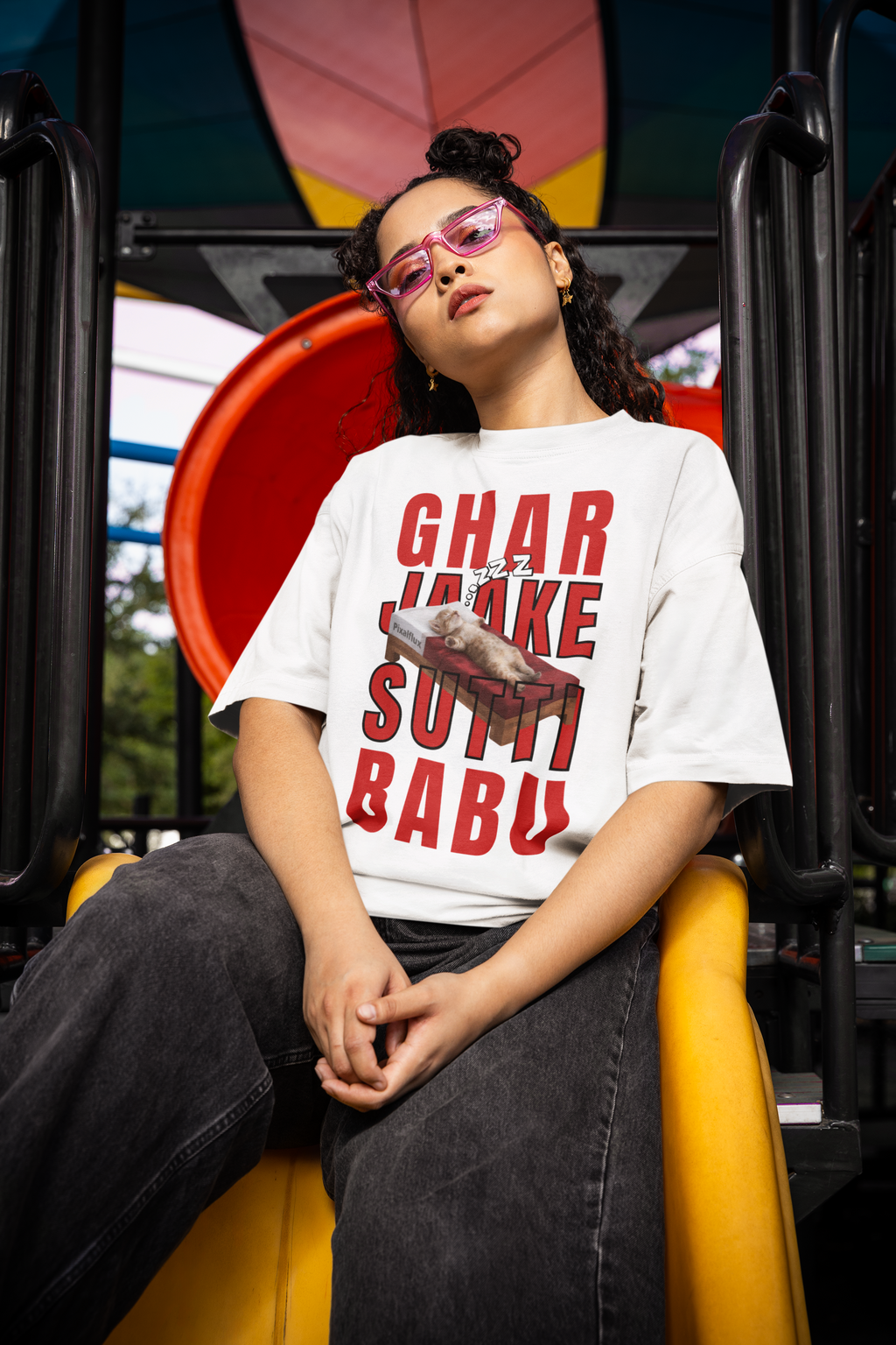 Ghar Jaake Sutti Babu Oversized T-Shirt for Women