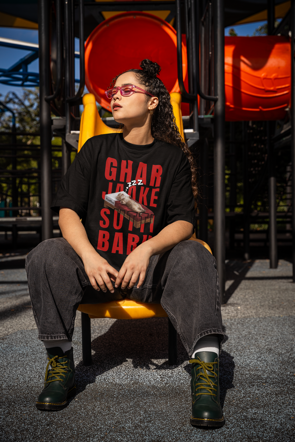 Ghar Jaake Sutti Babu Oversized T-Shirt for Women