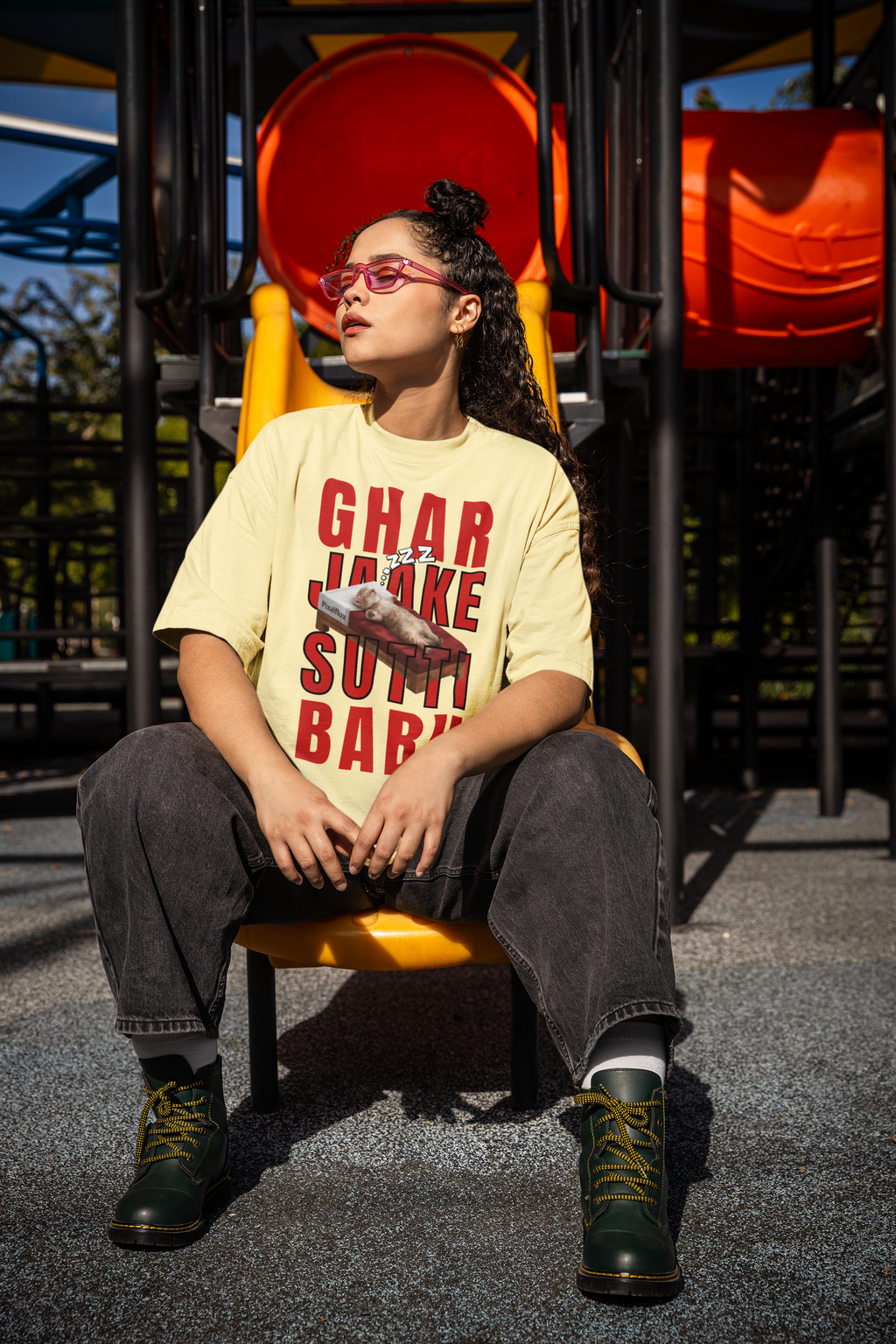 Ghar Jaake Sutti Babu Oversized T-Shirt for Women