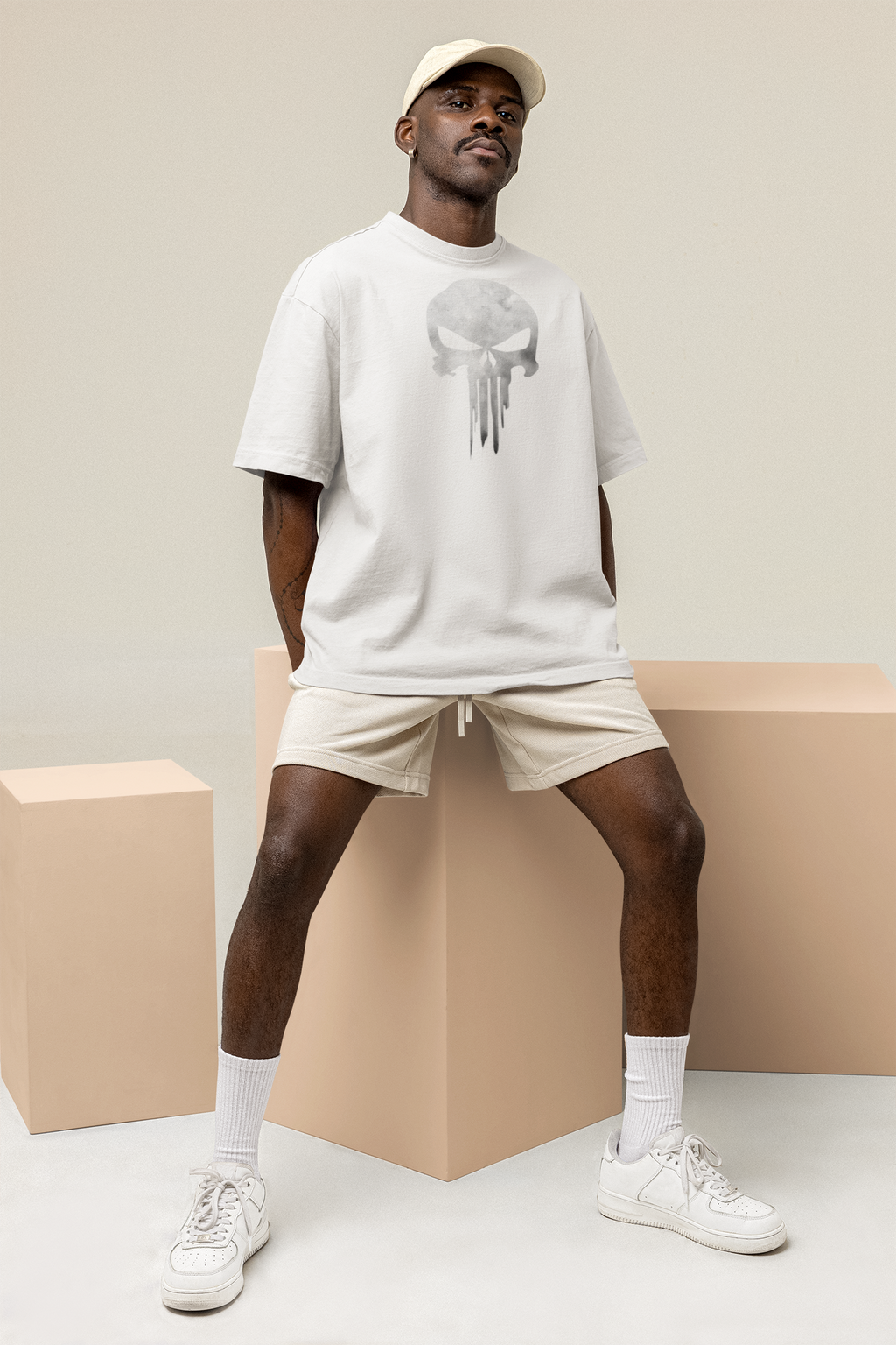 THE PUNISHER Oversized T-Shirt for Men | Pixalflux