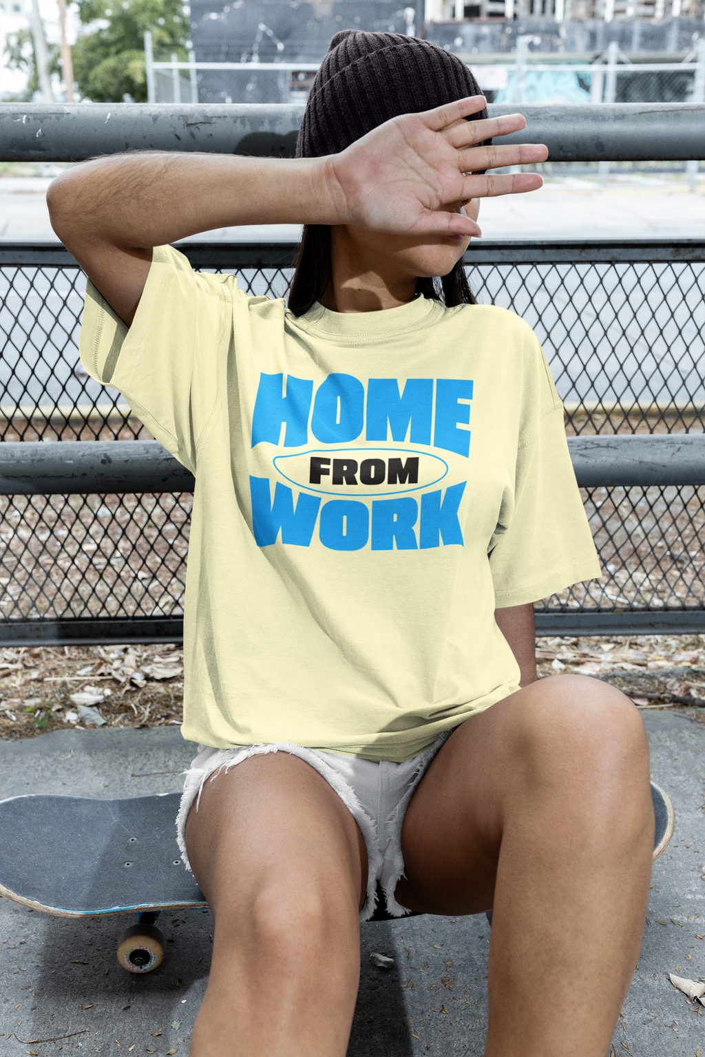 HOME FROM WORK Oversized T-Shirt | Pixalflux