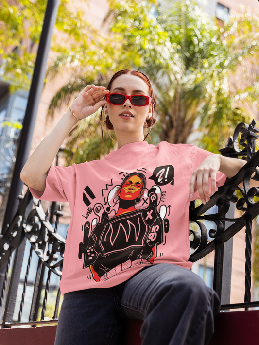 Being Girly Oversized T-Shirt for Women