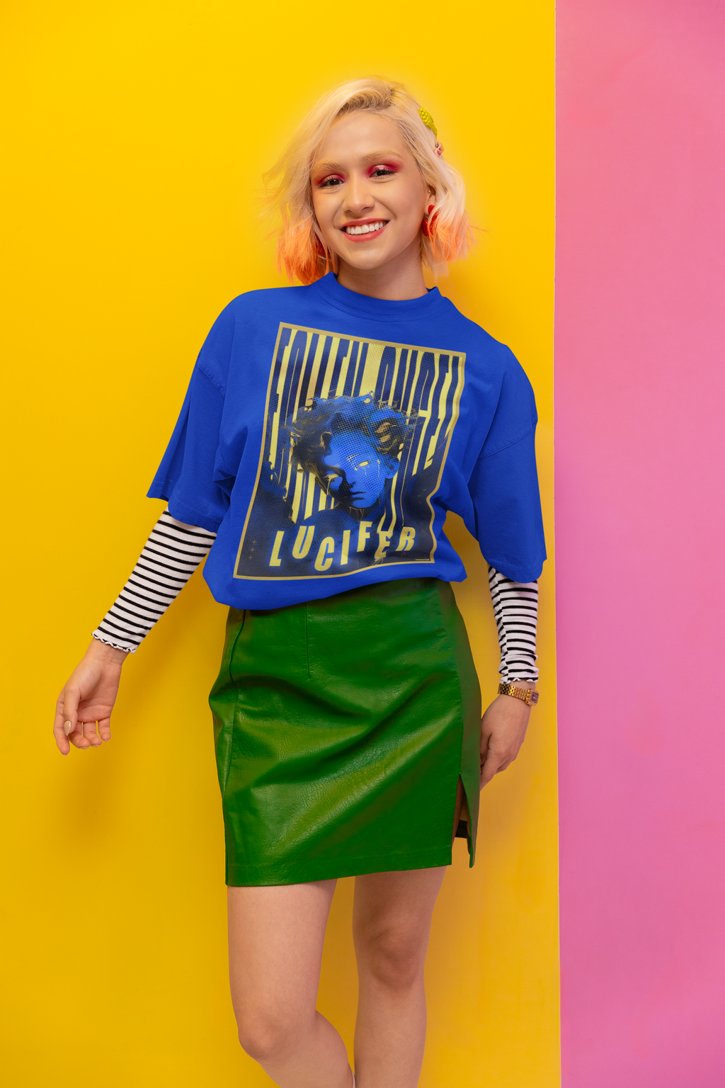Lucifer Graphic Oversized T-Shirt | Pixalflux
