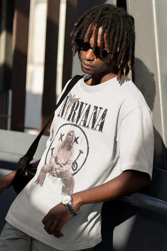 NIRVANA Oversized T-Shirt for Men | Pixalflux