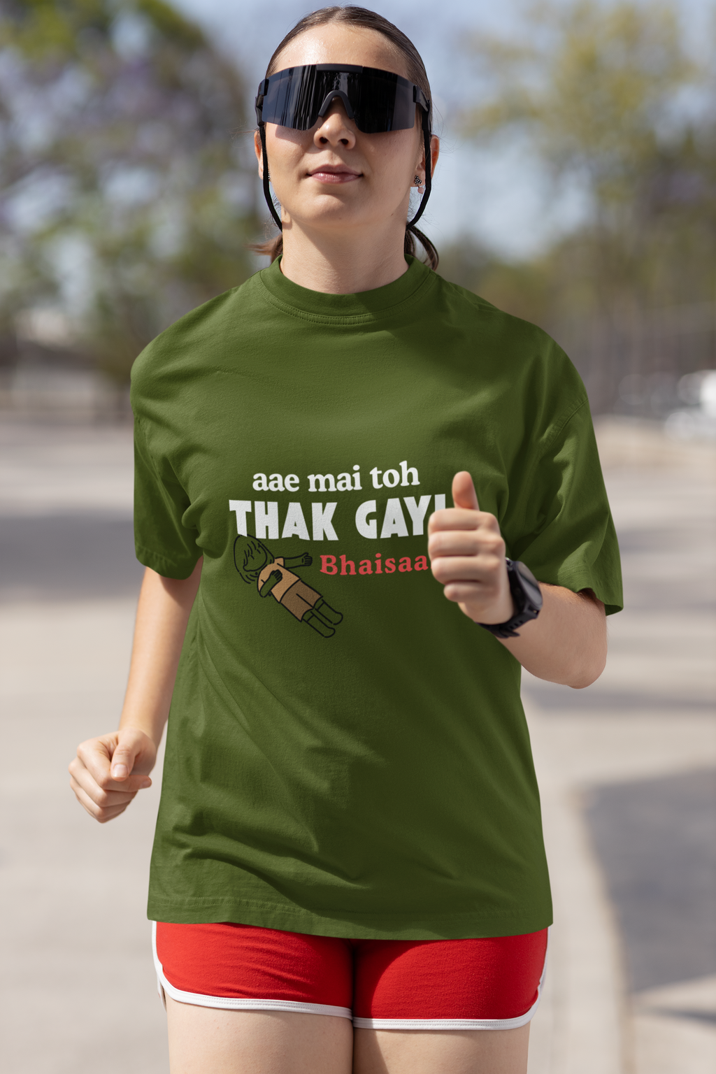 Aae Mai Toh Thak Gayi Bhaisaab Oversized T-Shirt for Women