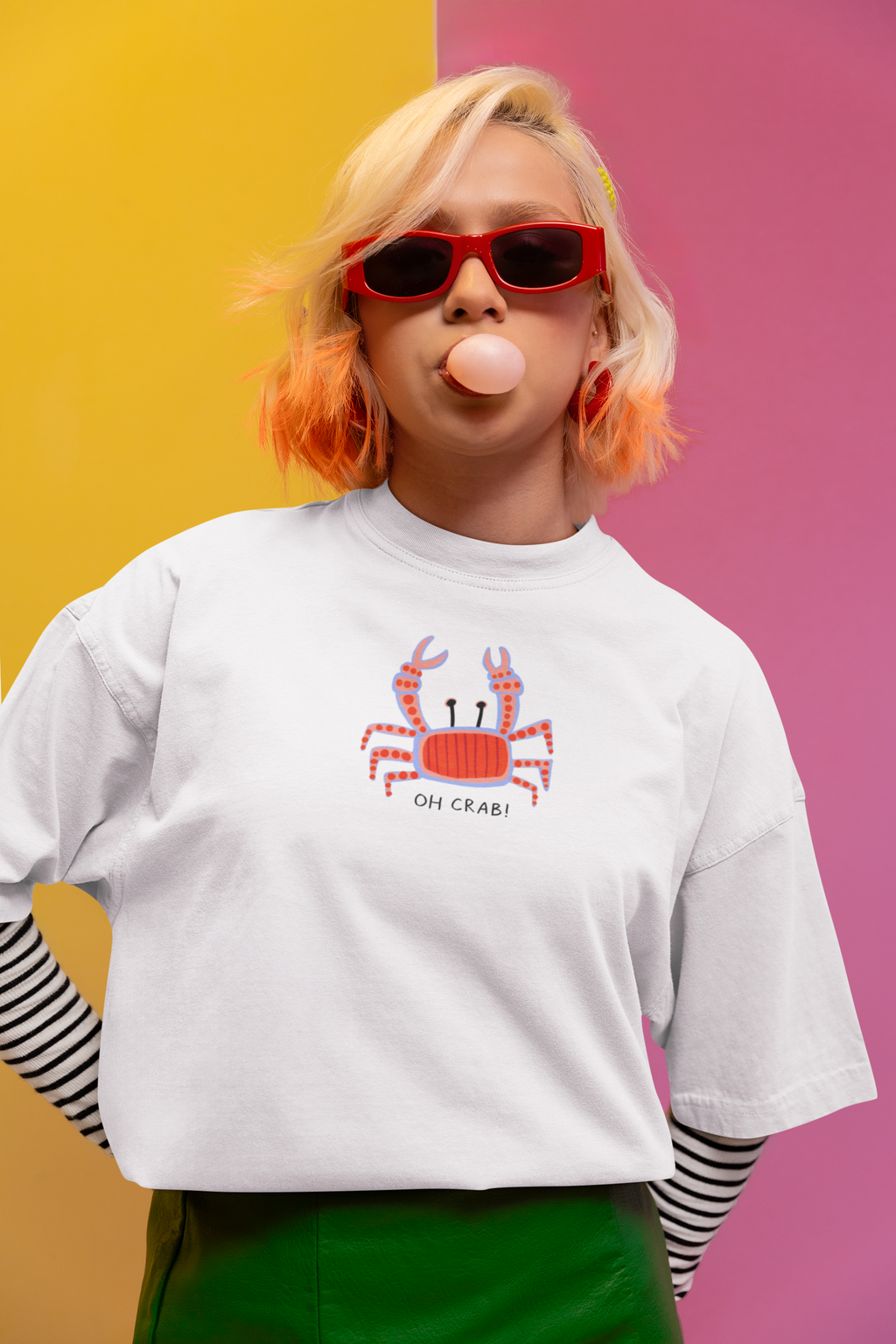 OH CRAB! Oversized T-Shirt for Women | Pixalflux