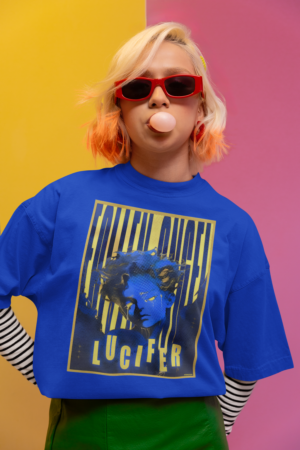 Lucifer Graphic Oversized T-Shirt | Pixalflux