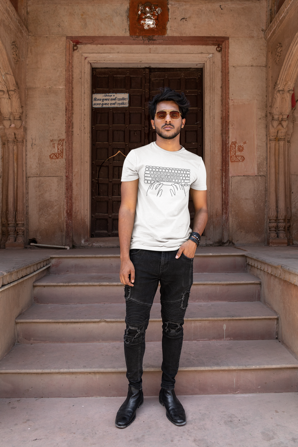 Corporate Keyboard Regular Fit T-Shirt for Men