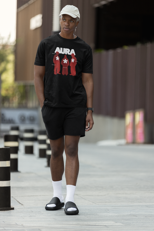 Aura Graphic Oversized T-Shirt – Black | Pixalflux
