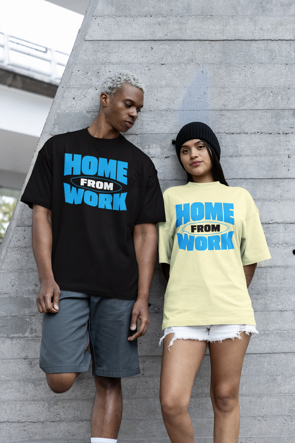 HOME FROM WORK Oversized T-Shirt | Pixalflux
