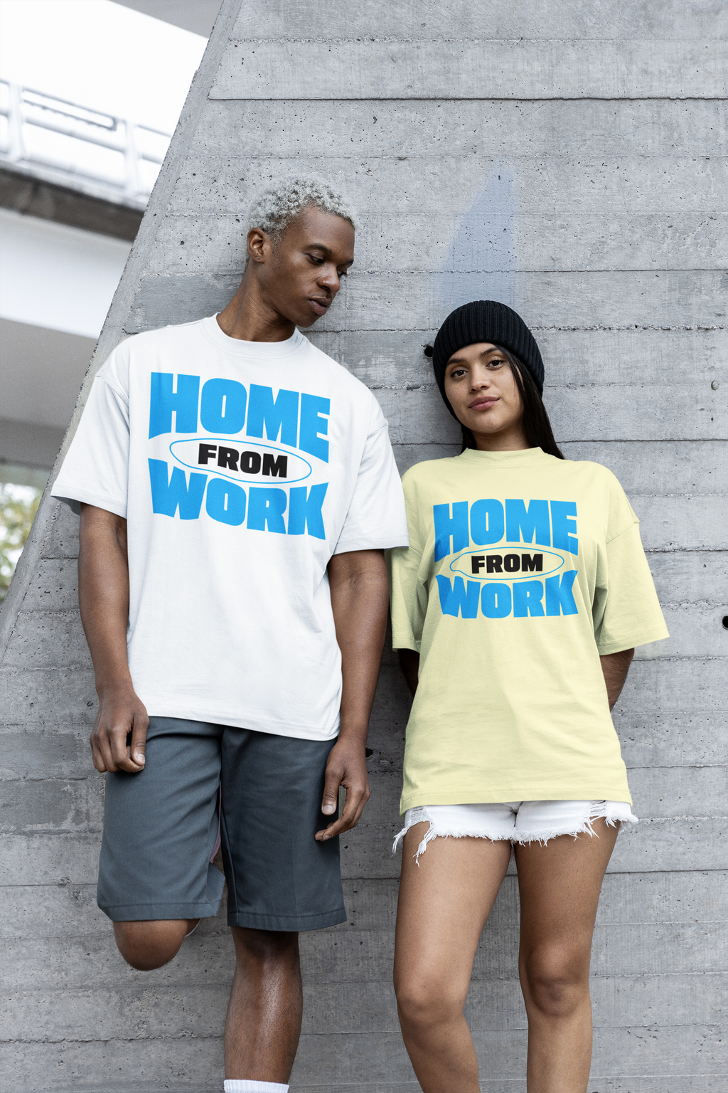 HOME FROM WORK Oversized T-Shirt | Pixalflux