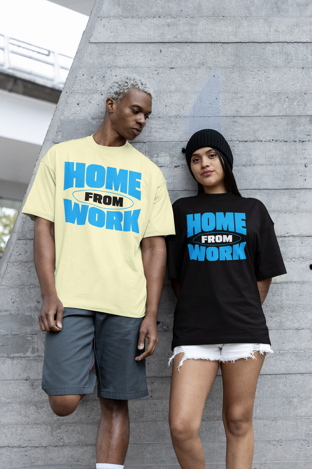 HOME FROM WORK Oversized T-Shirt | Pixalflux