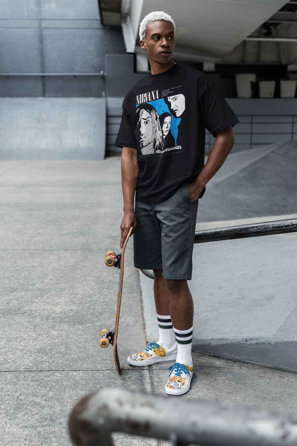 NIRVANA NEVERMIND Oversized T-Shirt for Men | Pixalflux