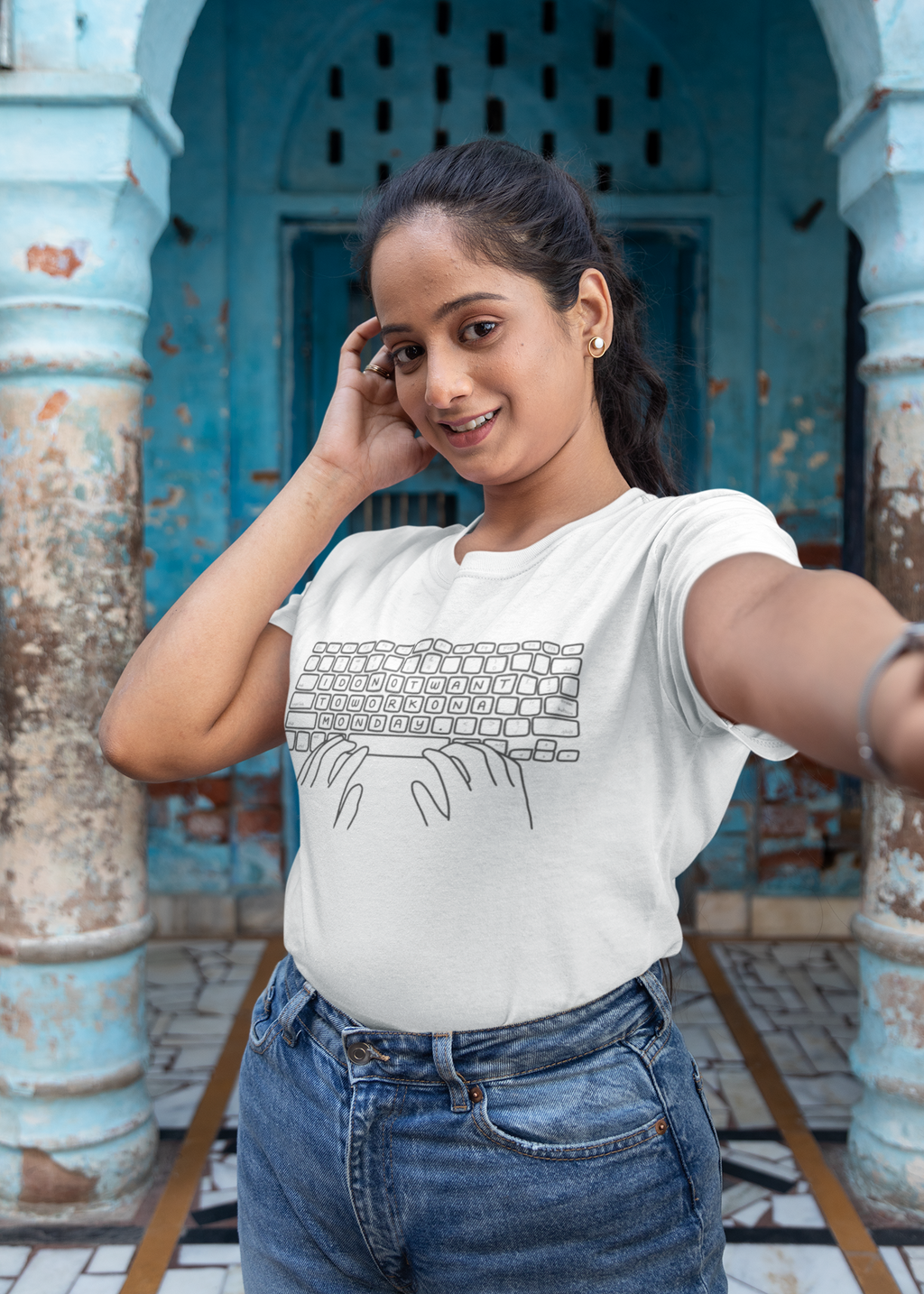 Corporate Keyboard Regular Fit T-Shirt for Women