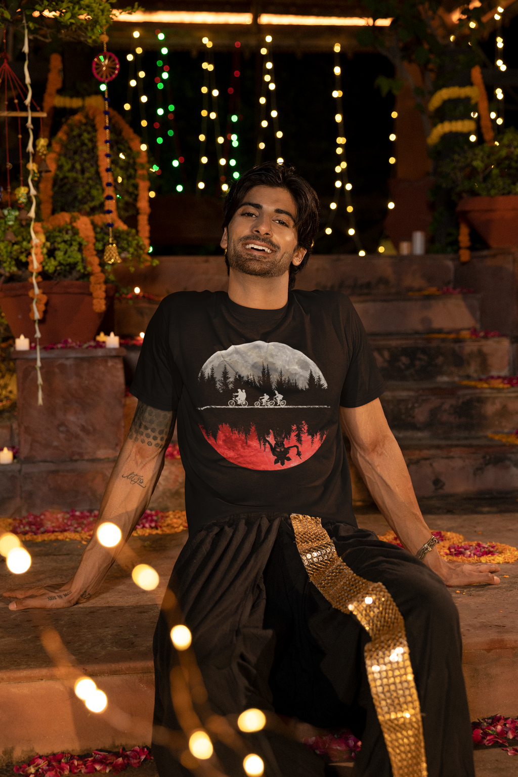 Stranger Things Upside Down Regular Fit T-Shirt for Men