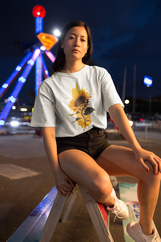 Women’s Oversized Sunflower Tshirt