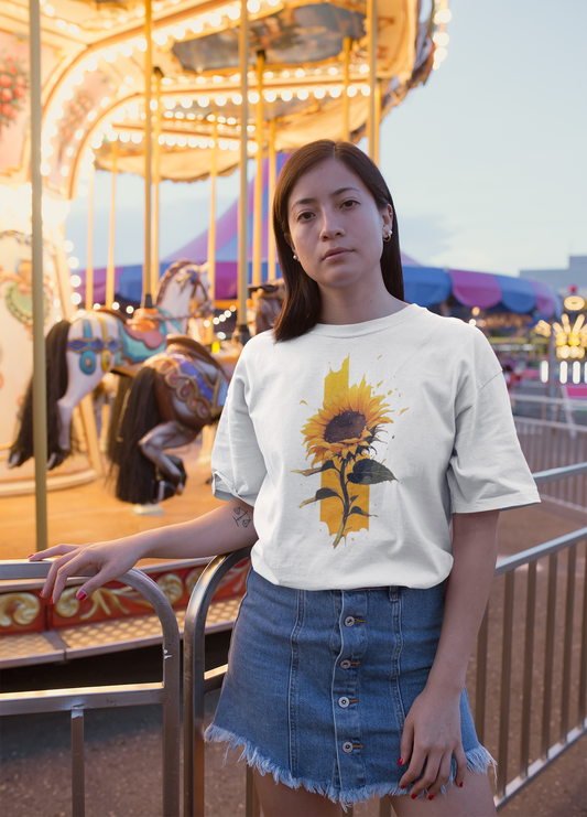 Women’s Oversized Sunflower Tshirt